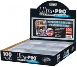 Ultra Pro 9-Pocket Secure Platinum Page For Standard Cards Box Of 100