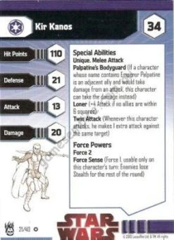 Star Wars Miniatures The Dark Times 21 Kir Kanos