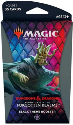 Magic The Gathering D&D Dungeons & Dragons Adventures In The Forgotten Realms Theme Booster Black