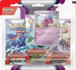 POKEMON Pokémon TCG Scarlet & Violet 2 Paldea Evolved Three Booster Blister - Tinkatink